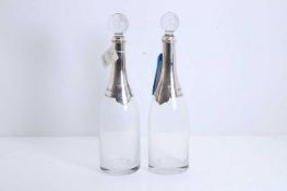 A pair of decanters, of modern manufacture,