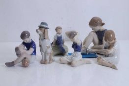 A collection of Royal Copenhagen figures,
