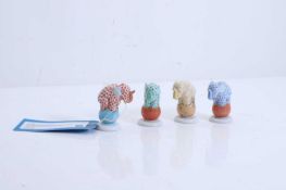 Four Herend model elephants,
