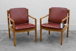 A pair of Ercol model 773 armchairs, late 20th century,