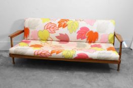 A Heal's teak day bed, circa 1960