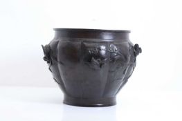 A Japanese bronze jardinière, 19th century,
