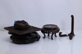A collection of Chinese wood stands, 20th century,