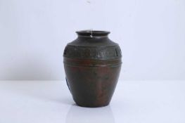 A Japanese or Chinese bronze vase, In the archaic style,