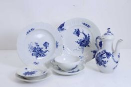A Royal Copenhagen porcelain dinner service and coffee service,