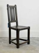 An oak hall chair, late 19th century,