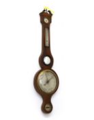 A mahogany barometer, 19th century,