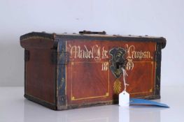 An antique marriage chest, 1889, possibly Scandinavian,