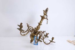 A Dutch six branch chandelier, 19th/20th century,