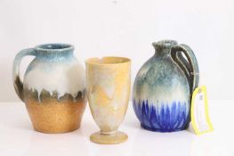 Two Ruskin Pottery jugs, dated 1932 and 1933,