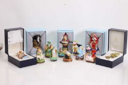 A collection of Halcyon Days 'Nursery Rhythm' enamelled bonbonnieres, modern, most post 2000,