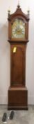 A George III oak eight day longcase clock, mid to late 18th century,