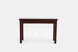 A George III-style mahogany side table, c.1880,