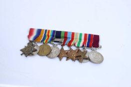 A group of nine military service medals,