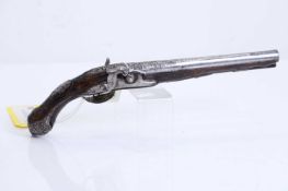 A Brescian holster percussion pistol early 19th century,