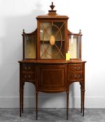 An Edwardian inlaid mahogany display cabinet c.1900