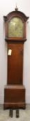 A George III oak eight day longcase clock, mid to late 18th century,