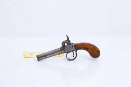 A percussion boxlock pocket pistol c.1850,