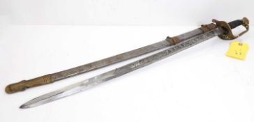An American presentation sword with scabbard, c.1850s,