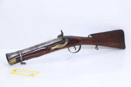 A Colonial percussion blunderbuss, probably mid 19th century, Indian made,