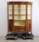 An Edwardian inlaid mahogany display cabinet circa 1900,