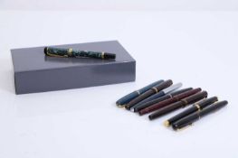 A collection of fountain pens,