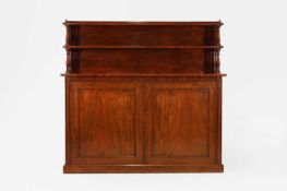 A large George IV mahogany side cabinet, c.1825,
