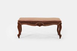 A Victorian mahogany stool, c.1870,