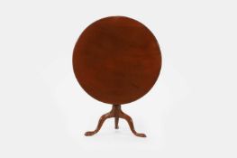 A George III mahogany tripod table, mid-18th century,