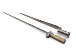 A French Lebel bayonet,