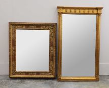 Two gilt framed wall mirrors, of modern manufacture,