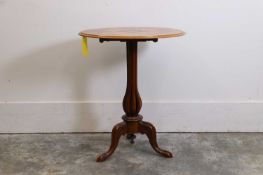 A Victorian oval walnut marquetry side table, circa 1870,