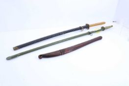 Three Japanese swords, Edo and Meiji period,