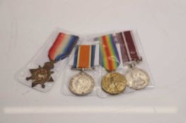 A group of four First World War Medals W J Symonds
