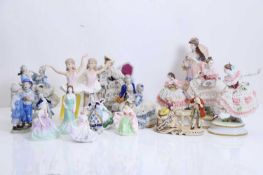 A collection of porcelain figures, all of recent manufacture,