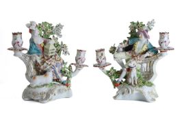 A pair of continental figural candelabra, circa 1880,