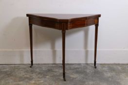 An Edwardian inlaid mahogany corner table c.1910