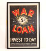 A 'WAR LOAN' poster, 20th century,