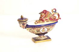 A Sèvres style 'Aladdin' oil lamp, 19th century,