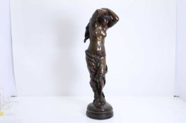 After Emile Francois Rousseau, late 19th century, a bound slave,