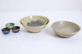 A collection of six Ruskin Pottery bowls, dated 1927-1933,