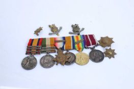 A group of six military medals,