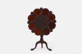 A George II-style mahogany supper table, c.1880,