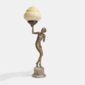 A figurative Art Deco table lamp, circa 1930s,