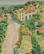 ▲ Keith Michell (Australian, 1926-2015) View of a villa, Majorca