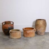 A group of terracotta storage vessels, 19th century,