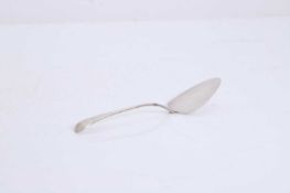 A George III silver butter trowel,