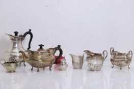 A silver tea service,