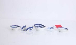 A group of Caughley blue and white porcelain items, circa 1780,