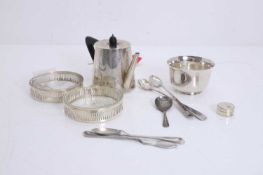 A continental silver teapot,